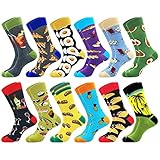 Belloxis Bunte Socken Herren Lustige Witzige Coole Baumwoll Motiv Socken Verrückt Geschenke für Männer