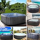 BRAST Whirlpool aufblasbar MSpa | 2-8 Personen | viele Modelle rund und eckig | Ø 125-224cm | In- Outdoor Pool | TÜV | bis zu 144 Massagedüsen | inkl. Aufblasfunktion Abdeckung Timer Heizung | Tekapo4