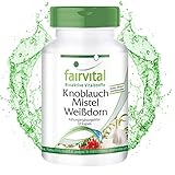 Knoblauch Kapseln mit Mistel + Weißdorn - KMW Kapseln - HOCHDOSIERT - VEGAN - 120 Kapseln