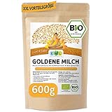 Bio Goldene Milch Golden Milk Kurkuma Latte Mix 600g mit Kurkuma, Ingwer, Ashwaganda, Ceylon Zimt, Ceylon Pfeffer, Kokosblütenzucker I Made with Love