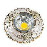 SUDHANTIRA 4,3-Zoll-Vintage-LED-runde Einbaustrahler Retro-Harz geschnitzte COB-LED-Deckenstrahler 3 W / 5 W / 7 W 3000 K warmes Licht / 4000 K neutrales Licht / 6000 K weißes Licht LED-Einbauleuchten