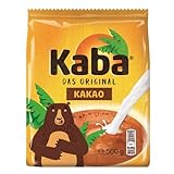 Kaba Kakao Pulver Schokolade, das Original, Kakaopulver zum Teilen mit der Familie 500 g im Nachfüllbeutel