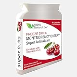 Montmorency Kirschkapseln – 90 Kapseln – 100% Natural Co – wirksamer gefriergetrockneter Extrakt – Antioxidans und Genesung