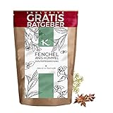 Fenchel Anis Kümmel Tee lose 100g Kräutertee natürlich Fencheltee Anistee Kümmeltee - Kräuterteemischung frischer Tee im Aromabeutel