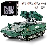 Mould King 20001 Technik Panzer Bausteine Modell, 1689 Teile Technologie Militärpanzer Bausatz für Erwachsene und Kinder, Ferngesteuert Tank mit Fernbedienung und App Dual Control