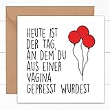 Geburtstagskarte Lustig | Spaß Lustige Geschenk für Freund Freundin beste Freundin ihn und sie | Für Ehemann Ehefrau | Zum Mann Frau Männer | Beleidigende Witz | 18 20 21 30 40 50 60 Jahre | 15cm