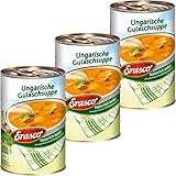 Erasco Ungarische Gulaschsuppe fein mit zartem Fleisch 390ml 3er Pack