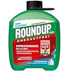 Roundup Express Unkrautfrei, Fertigmischung zur Bekämpfung von Unkräutern und Gräsern, 5 Liter Kanister