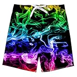 IDGREATIM Kleinkind Jungen Mädchen 3D Drucken Schwimmen Strand Kurze Outdoor wasserdichte Sportliche Shorts Mit Taschen