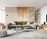 DELIFE XXL-Couch Cubico Samt Olive 290x130 Big-Sofa