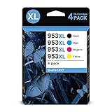 SHEENGO 953 Multipack Wiederaufbereitet Druckerpatronen Kompatible für HP 953XL für HP Officejet Pro 8710 7740 7720（4-Pack）