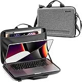 tomtoc Hardcase Laptoptasche für 16 Zoll MacBook Pro M1 Pro/Max A2485 A2141 2021-2019, 15' Surface Laptop 4/3/2/1, Dell XPS 15, Schultertasche Hülle mit Tablet-Fach Passt 12,9' iPad Pro mit Keyboard