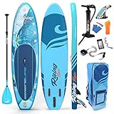 SereneLife Unisex SerenLife Rising Flow Paddleboard SUP-Stand Up Water Paddle-Board mit wasserdichter Handyhülle (30,6 cm), Blau, Einheitsgröße