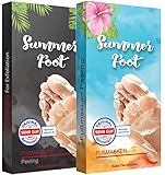 Summer Foot 2 Paar Premium Hornhaut-Socken - Hornhaut Fußmaskefür Sie und ihn - Maske für weiche Füße - effektive Fußpflege - dermatologisch getestet