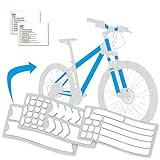 Mezanin 3M-Fahrrad-Lackschutzfolie, transparent & selbstklebend - Steinschlagschutz, universell für Downhill, MTB, etc. - Robust & langlebig, einfache Montage, inkl. 2X Reinigungstuch - 28er Set