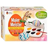 Eierfarben Heitmann Heitmann Eierfarben Malermeister - Malgerät, Ostereier-Malmaschine mit Pinsel - 5 flüssige Eierfarben - azofrei - Ostern, Ostereier bemalen, 1007811