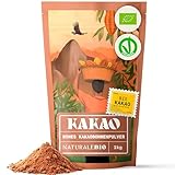 Kakao Pulver Bio 1 Kg. Organic Cacao Powder. Natürlich, Rein aus de Roh Kakaobohnen. Produziert aus der Theobroma Pflanze. Magnesium- und Phosphor-Quelle. NaturaleBio