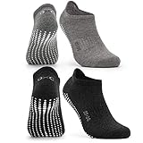 Occulto Yoga SOCKEN für Damen und Herren mit NOPPEN (2-4 Paar), YOGASOCKEN, STOPPERSOCKEN Damen Herren, ANTIRUTSCHSOCKEN Pilates, Yoga 39-42 2 Paare | Schwarz-Grau