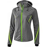 Erima Damen Softshelljacke Function Grau Melange/Green Gecko 44