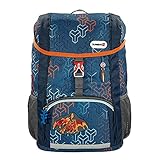 Step by Step Rucksack-Set Kid Schleich, Lava Dragon, blau-orange, mit Sitzkissen, ergonomischer Mini-Ranzen mit abnehmbarem Brustgurt, für Kindergarten, Vorschule und Freizeit, 13L