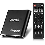 AGPtek® Mini 1080P Full HD Digital Mediaplayer Medienspieler Medienspieler mit Fernbedienung für MP3, WMA, OGG, AAC, FLAC, APE, AC3, DTS, ATRA - Unterstützt HDMI CVBS & YPbPr Videoausgang - jede Datei von USB Festplatten Flashdrives Speicherkarten abzuspielen(Schwarz/Blau) (-HA0053B)