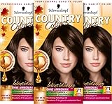 SCHWARZKOPF COUNTRY COLORS Intensiv-Tönung, Haarfarbe 71 Kakao Dunkelgoldbraun, Stufe 2, 3er Pack (3 x 123 ml)