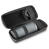 Casingwise Tasche für Bose SoundLink Revolve Serie I & II Lautsprecher / Bluetooth Lautsprecher Tasche mit Fach für Kabel und Zubehör für Reisen / Hard Case für Bose Revolve mit Trageschlaufe schwarz