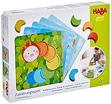 HABA 303710 - Zuordnungsspiel Farbenmonde | Farbenspiel mit 5 Motivkarten und 15 Holzbausteinen in unterschiedlichen Farben | Spielzeug aus Holz und Pappe ab 18 Monaten