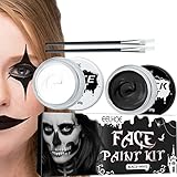 Longgaohui 5 Pcs Halloween-Schminkfarbe | Halloween Face Body Painting Dress Up Set mit Pinsel - Halloween-Körperfarbe für alle Hauttypen geeignet, langlebig, leicht zu reinigen