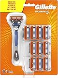 Gillette Fusion 5 Rasierer Herren mit Trimmerklinge für Präzision und Gleitbeschichtung, Rasierer + 11 Rasierklingen