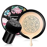 Mushroom Head Air Cushion BB Cream, Concealer Lasting Nude Makeup Moisturizing Brightening Pigment CC Liquid Foundation, Even Skin Tone Makeup Base Primer (Natural)