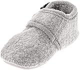 Celavi Jungen Baby Wool Schoen Hausschuh, Grey Melange, 23/24