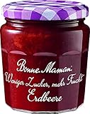 Bonne Maman Erdbeere Weniger Zucker mehr Frucht, 335g mit 30% weniger Zucker als klassische Bonne Maman Konfitüre, Für mehr Genuss-Momente