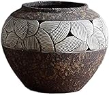 WANGXIAOYUE Vase Keramik Blume Home Container Rough Garden Handmade Ornamente Blumenvase Blumentopf Kleiner Blumentopf (Größe: 22 * 17 cm)