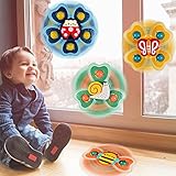 Toys Geschenke für 1-4 Jahre Jungen Mädchen, Frühlerner Spielzeug Spinning Sucker Saugnapf Kreisel Spielzeug für Kleinkinder Baby Kinder, Baby Jungen Mädchen Spielzeug Geschenke 6-9 6-12 12-18 Monate.