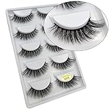 5 Paare Lange 3D Falsche Wimpern Natürliches Aussehen Schwarz Wimpern Erweiterung Makeup Style G806