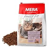 MERA Finest fit Senior 8+, Katzenfutter trocken für ältere Katzen ab 8 Jahren, Trockenfutter aus frischem Geflügel und Reis, gesundes Futter mit Glucosamin, ohne Zucker 1,5 kg