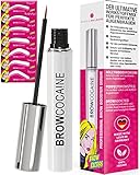 BROWCOCA!NE® Augenbrauen-Serum für schnelles Wachstum & volle Brauen | veganer Eye-Brow Booster by Svenja Walberg | Testsieger Augenbrauen-Wachstum MADE IN GERMANY | +Schablone für deine perfekte Form