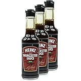 Heinz - 3er Pack Worcester Sauce in 150 ml Glasflasche (Würzsauce) - Worcestersauce zum Würzen und Verfeinern von Fleisch-, Fisch- und Gemüsegerichte