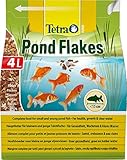 Tetra Pond Flakes – Fischfutter für kleinere und junge Teichfische in Flockenform, für eine abwechslungsreiche und ausgewogene Ernährung, 4 L Beutel