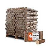 Holzbriketts Hartholz Nielsen XL Kamin Ofen Brenn Holz Heiz Grill Smoker Brikett 10kg x 96 Gebinde 960kg / 1 Palette Paligo