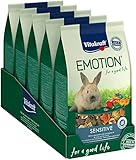 Vitakraft Nagerfutter Zwergkaninchen Emotion Sensitive Select., 5x 600g