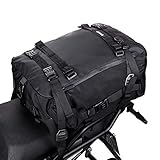 Rhinowalk Multifunktional Motorradtasche Motorradgepäck 10/20/30L Motorrad Pannier Satteltaschen Gepäckträgertaschen Hecktasche Hinterradtasche, Schwarz-30L