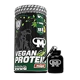 460 g Vegan Protein Shake - Pflanzliches Mehrkomponenten Proteinpulver von Mammut - Set (Nougat, Powderbank)