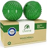 2 x Original Livona® Waschball [TÜV-GEPRÜFT] - Öko Waschkugel - Waschen ohne Waschmittel - nachhaltig & umweltfreundlich - Vorteilspack - hohe Qualität für Allergiker, Kinder und Umweltbewusste