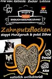 Qchefs Hunde Zahnputzflocken | Zahnpflege- Snack| Zahnpulver| Hundeleckerlie| Zahnsteinentferner | gegen Mundgeruch & Zahnfleischentzündung | Hüttenkäse- natürlich antibakteriell- jodfrei - alle