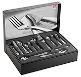 ZWILLING Besteck-Set, 68-tlg., Für 12 Personen, 18/10 Edelstahl/Hochwertiger Klingenstahl, Poliert, Nottingham, Silber