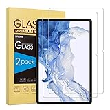 SPARIN 2 Stück Schutzfolie für Samsung Galaxy Tab S8 Plus 5G 2022 / Galaxy Tab S7 FE 5G / Galaxy Tab S7 Plus 12,4 Zoll Displayschutzfolien, 9H Härte Gehärtetes Glas Folie