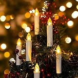 Kerzen Weihnachtsbaum, SILARLAIT 15.3M 50er LED Lichterkette Kerzen Tannenbaum mit Timer & Klemmen, Energieeinsparung, Flammenloses Kerzenlichterkette Weihnachtsdeko für Weihnachtsfest, Warmweiß