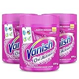 Vanish Oxi Action Pulver Pink – Fleckentferner Pulver ohne Chlor – Entfernt Flecken, pflegt Farben & entfernt Gerüche – Für bunte Wäsche – 3 x 550 g